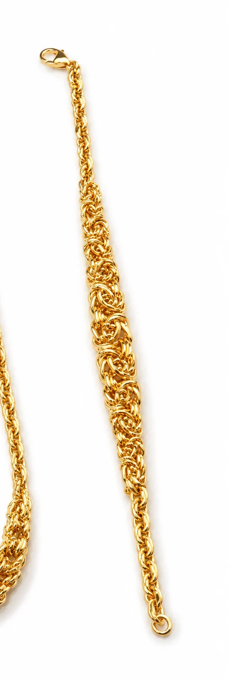 Pulsera Radko de oro 18 kt con eslabones degradé